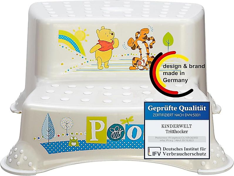 KiNDERWELT Tritthocker zweistufiger Tritthocker Disney Winnie Puuh perl günstig online kaufen