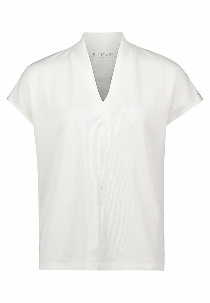 Betty&Co Kurzarmshirt "Betty & Co Casual-Shirt mit V-Ausschnitt", Struktur günstig online kaufen