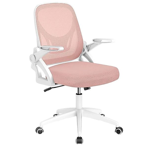 Costway Bürostuhl Ergonomischer Schreibtischstuhl 360° Drehstuhl Rosa günstig online kaufen