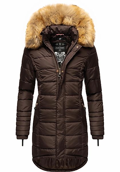 Navahoo Steppmantel "Papaya" hochwertiger Wintermantel m. edlem Fellimitat günstig online kaufen