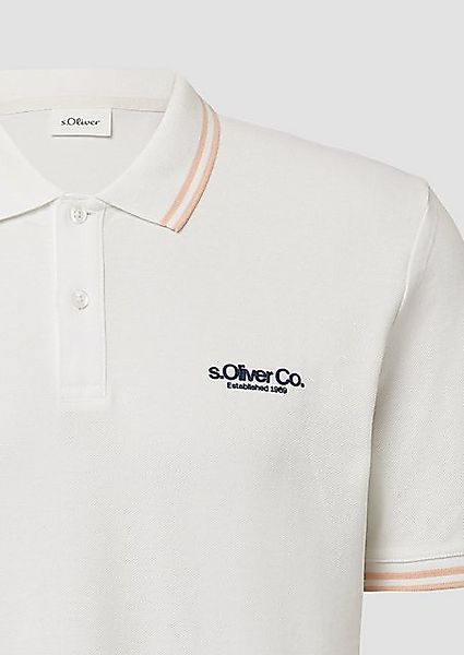 s.Oliver Kurzarmshirt Piqué-Poloshirt mit Kontrastdetails und Logo günstig online kaufen