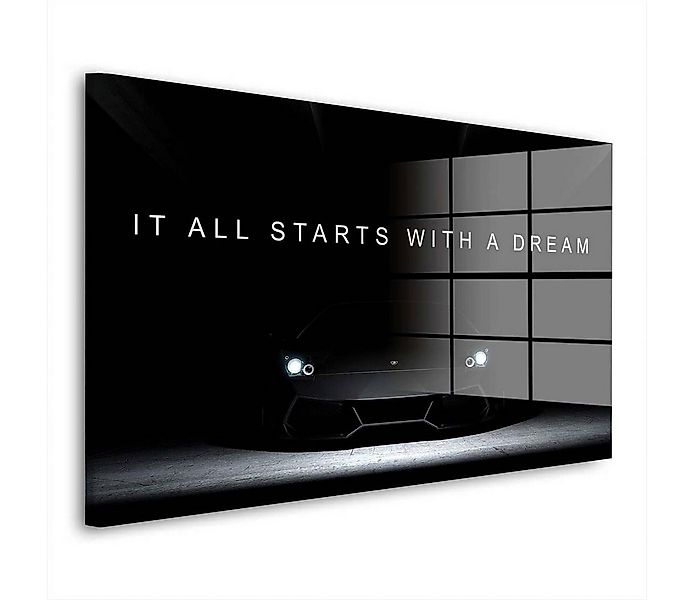 Artedinoi Acrylglasbild Sportwagen It All Starts With A Dream Acrylglas Wan günstig online kaufen