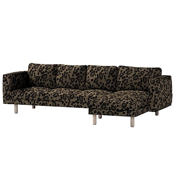 Bezug für Norsborg 4-Sitzer Sofa mit Recamiere, beige-schwarz, Norsborg Bez günstig online kaufen