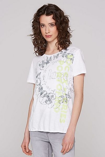 SOCCX T-Shirt SOCCX T-Shirt mit Elastiksaum und Artwork in Optic (1-tlg) Gu günstig online kaufen