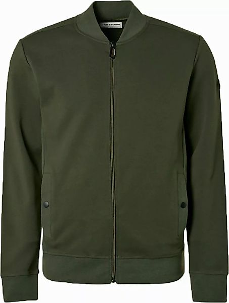 No Excess-Strickjacke Jacquard Dunkelgrün - Größe XL günstig online kaufen