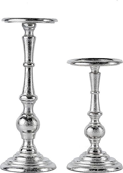 MichaelNoll Kerzenständer Kerzenständer 2er Set Silber günstig online kaufen