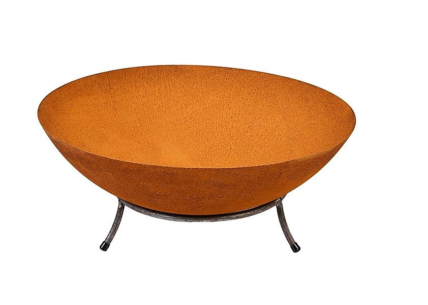 Köhko Feuerschale Pflanzenschale & Dekoschale in Rost-Patina Farbe mit 3-Be günstig online kaufen