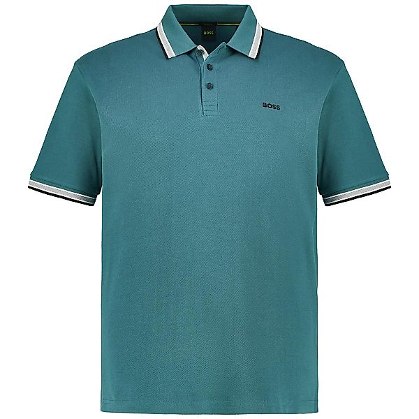 BOSS Poloshirt mit Kontrastdetails Farbe dunkelgrün Größe: 3XL günstig online kaufen