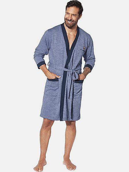 Jan Vanderstorm Bademantel SOGIR, Langform, Baumwoll-Mix, -, mit zwei Tasch günstig online kaufen