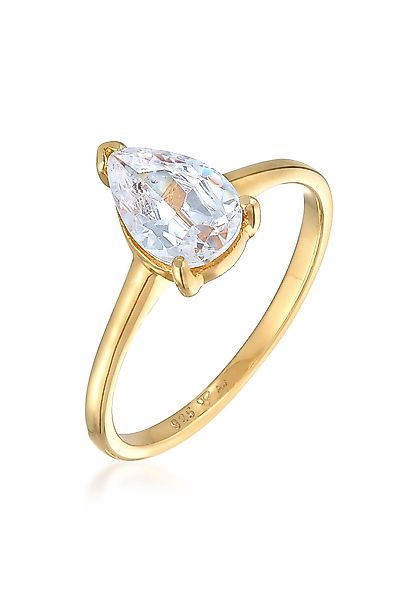 Elli Fingerring Solitär Zirkonia Tropfen 925 günstig online kaufen