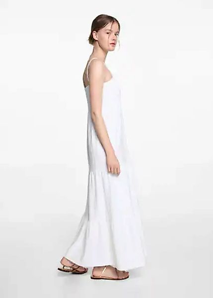 Gerafftes Kleid mit Rüschen günstig online kaufen