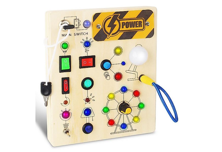 CLTYQ Lernspielzeug Montessori Busy Board ab 1 Jahr, Activity Board Holzspi günstig online kaufen