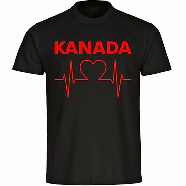 multifanshop T-Shirt Herren Kanada - Herzschlag - Männer günstig online kaufen