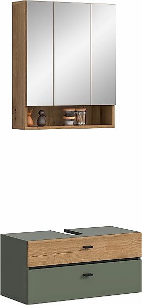 welltime Badmöbel-Set "VANN, 2-teilige moderne Badkombination" 1x Waschbeck günstig online kaufen