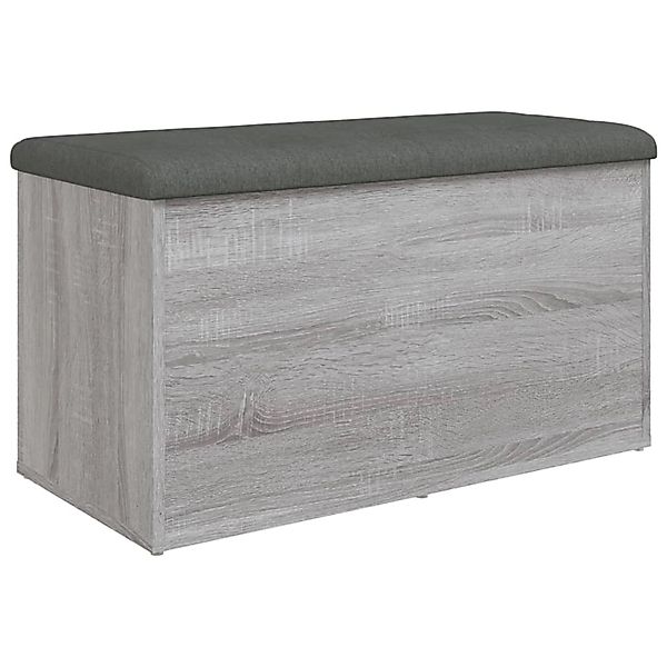 vidaXL Sitzbank mit Stauraum Grau Sonoma 82x42x45 cm Holzwerkstoff günstig online kaufen