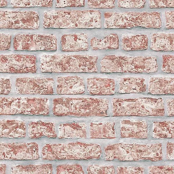 WOW Vliestapete »Steine« Steinoptik geprägt Rot - 10m x 52cm günstig online kaufen