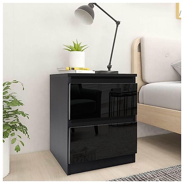 HTI-Living Nachtschrank Nachtschrank Kenji Hochglanz Schwarz günstig online kaufen