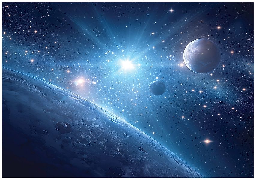 Wallarena Fototapete Kinderzimmer Weltraum Planeten Kinder günstig online kaufen