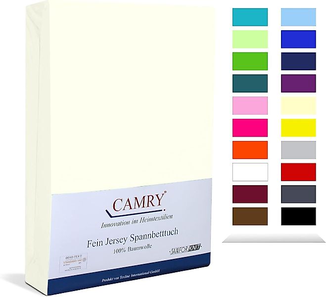 Camry Spannbettlaken CLASSIC, Jersey Baumwolle, Gummizug: rundum, viele Far günstig online kaufen