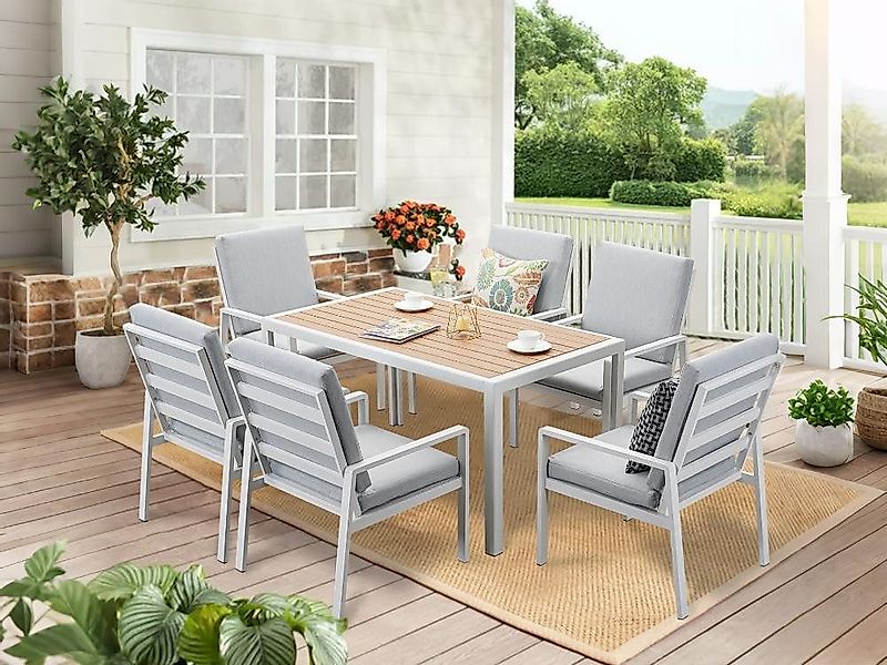 MeXo Gartenlounge-Set Gartenmöbel Set aus Aluminium, günstig online kaufen