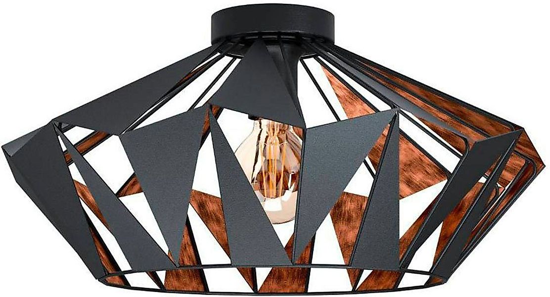 EGLO Deckenleuchte CARLTON 6 Deckenlampe, schwarz-kupfer, günstig online kaufen