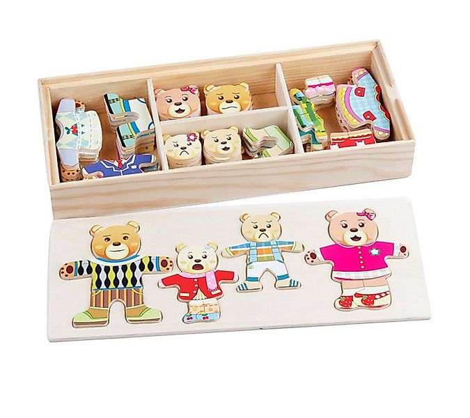 CLTYQ Lernspielzeug Kinder Holzpuzzle, Holz-Puzzle Box, Allgemeinwissen-Rät günstig online kaufen