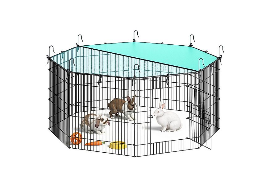 SONGMICS Kleintierkäfig, mit Abdeckung, Freigehege, atmungsaktiv, Sonnensch günstig online kaufen