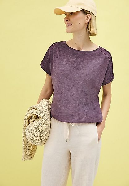 CECIL T-Shirt mit Knopfdetails an der Schulter günstig online kaufen