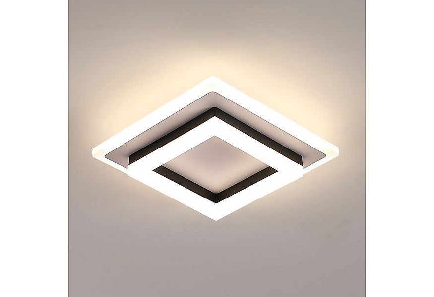 Goeco LED Deckenleuchte Quadrat Deckenlampe aus Acryl 24W, LED fest integri günstig online kaufen