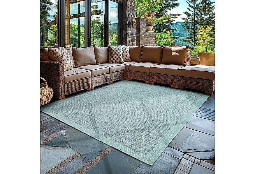 Carpettex Outdoorteppich Unicolor, Rechteck, Höhe: 3 mm, Teppich Wetterfest günstig online kaufen