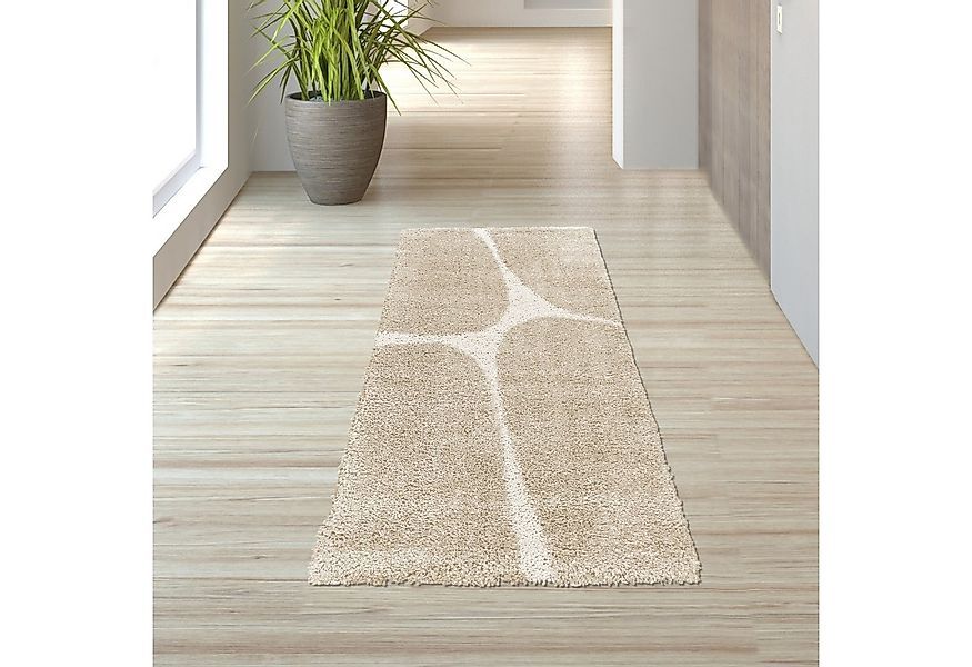 TeppichHome24 Teppich Moderner Hochflor Teppich mit organischem Muster in C günstig online kaufen