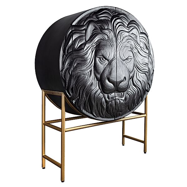 riess-ambiente Highboard LION 140cm schwarz /gold günstig online kaufen