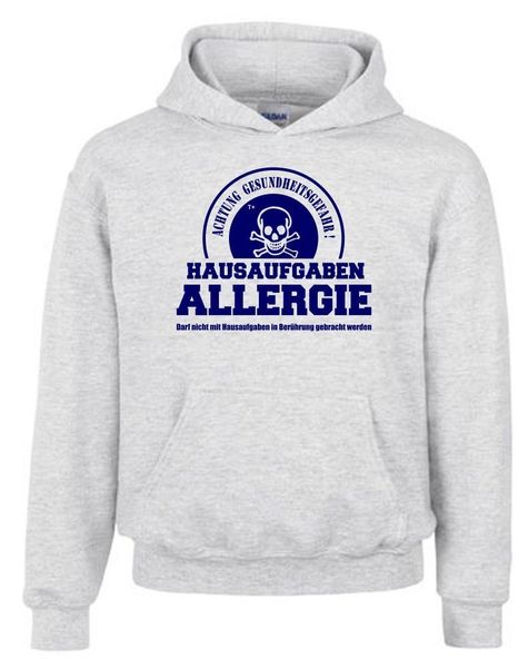coole-fun-t-shirts Hoodie Hausaufgabenallergie Hoodie Sweatshirt mit günstig online kaufen