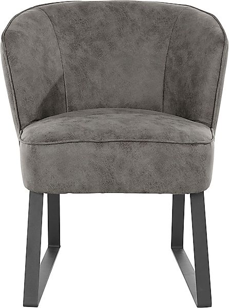 exxpo - sofa fashion Sessel »Americano, Loungesessel«, mit Keder und Metall günstig online kaufen