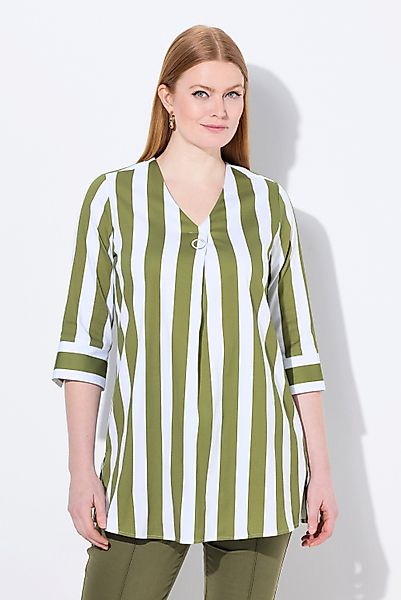 Ulla Popken Tunika Bluse Längsstreifen A-Linie günstig online kaufen