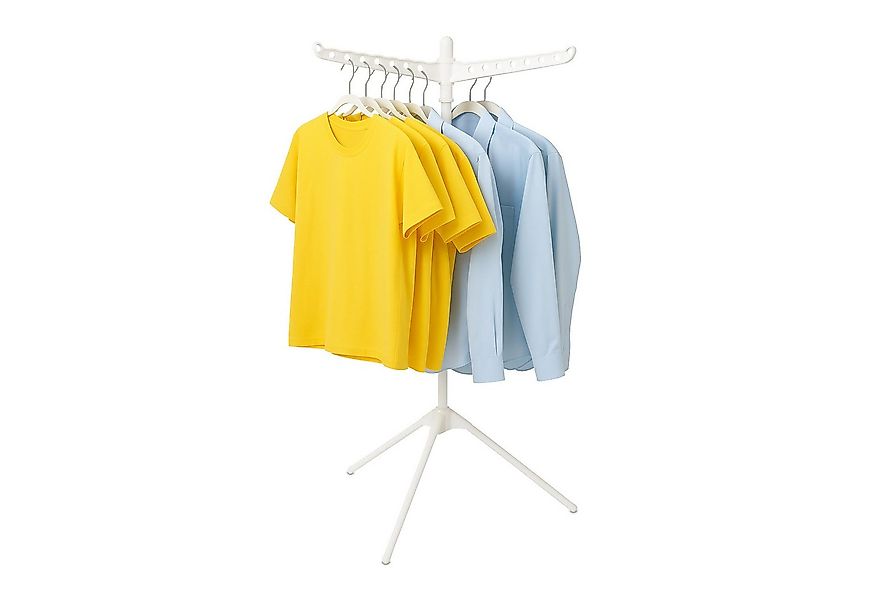relaxdays Wäschespinne Bügelwäscheständer für 27 Kleiderbügel, weiß günstig online kaufen