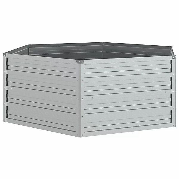 vidaXL Garten-Hochbeet 129x45 cm Stahl Silber 1085247 günstig online kaufen