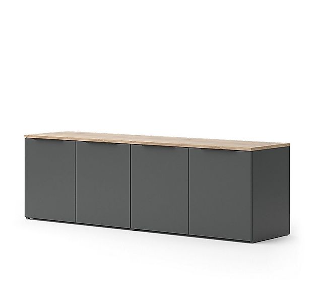 Vicco Wohnwand Wido, Anthrazit/Sonoma, 2 Teile, (2-St) günstig online kaufen