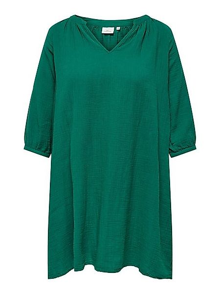ONLY CARMAKOMA Shirtkleid Midi- V-Ausschnitt 3/4 Arm regular fit (lang) CAR günstig online kaufen