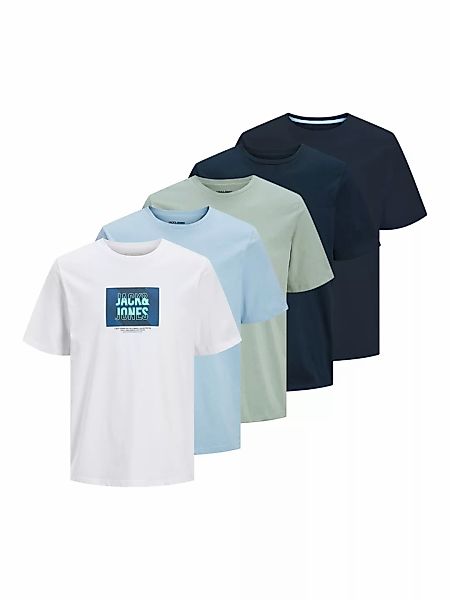 Jack & Jones PlusSize T-Shirt "JJHUDSON TEE SS CREW NECK 5PK MP PLS" günstig online kaufen