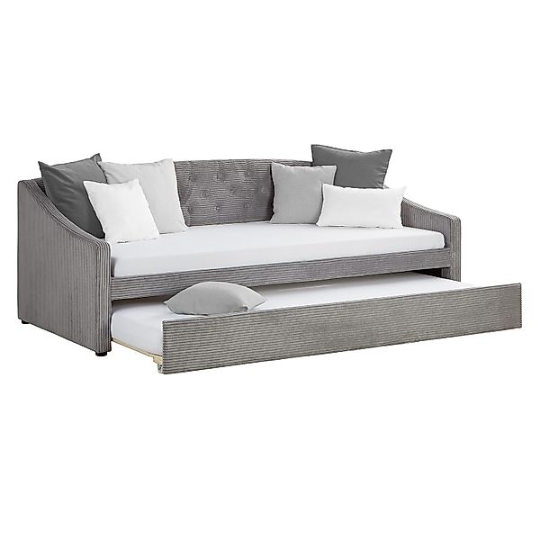 Homestyle4u Polsterbett 90x200 Schlafsofa Bettfunktion 2 günstig online kaufen
