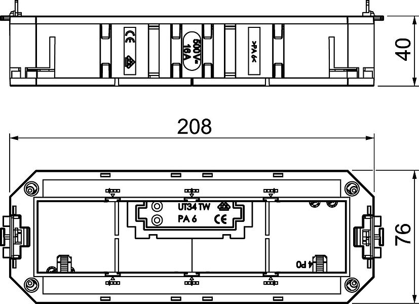 OBO Bettermann Vertr Universalträger für 4 Modul45-Geräte UT4 45 - 7408727 günstig online kaufen