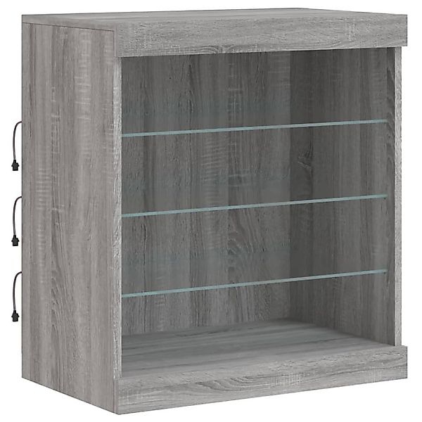 vidaXL Sideboard Sideboard mit LED-Leuchten Grau günstig online kaufen