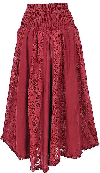 Guru-Shop Minirock Boho Spitzen Maxirock, Flamenco günstig online kaufen