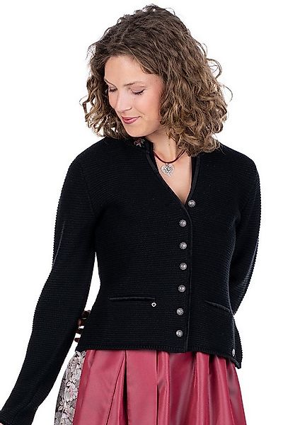 Spieth & Wensky Trachtenstrickjacke Trachten Strickjacke - MALTA - schwarz günstig online kaufen