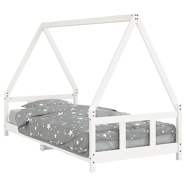 vidaXL Kinderbett Weiß 90x200 cm Massivholz Kiefer 834454 günstig online kaufen