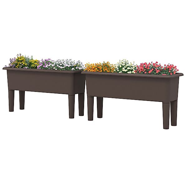 COSTWAY Hochbeet (2 St), 2er Pflanzkasten, günstig online kaufen