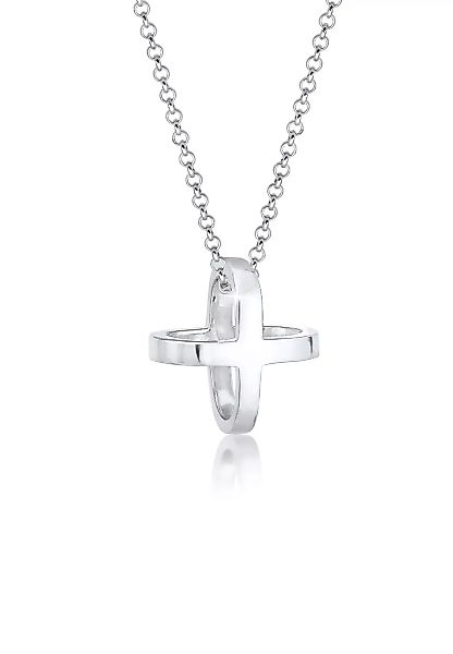 Elli Kette mit Anhänger "Kreuz Cross Symbol 3D 925 Sterling Silber" günstig online kaufen