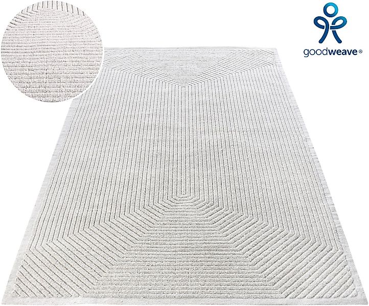 my home Wollteppich Sola, Wolle, Hoch-Tief-Struktur, maschinell gewebt, rec günstig online kaufen