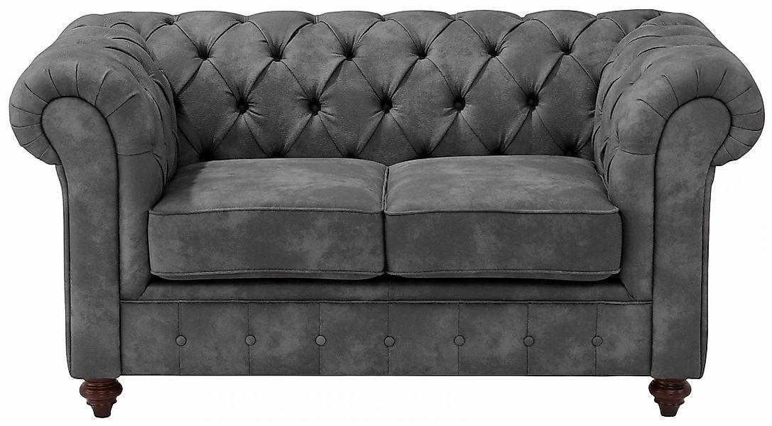 Home affaire Chesterfield-Sofa "Chesterfield 2-Sitzer B/T/H: 150/89/74 cm" günstig online kaufen